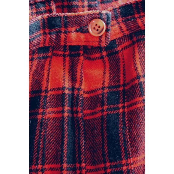 Vintage Pendleton Skirt Wool Pleated Plaid Red Black School Girl Turnabout Midi - Picture 7 of 9
